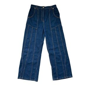 Farm Rio Dark Denim High Waist Snips Pants Denim 29